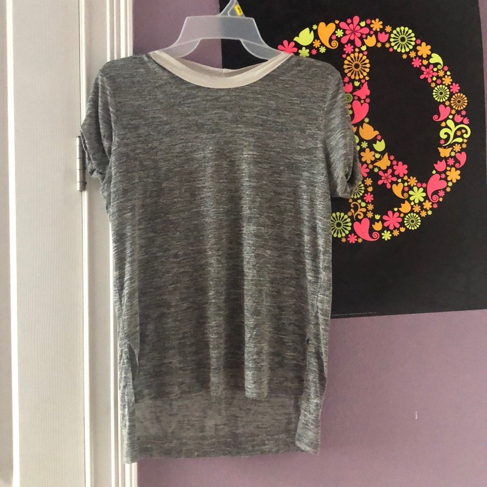 Dark Gray Short Long Tee